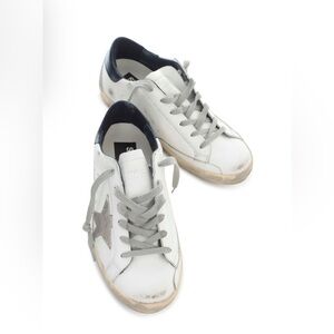 Golden Goose White and Gray Sneakers